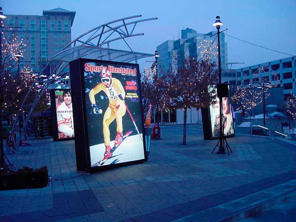 sports illustrated backlit frames large format printing