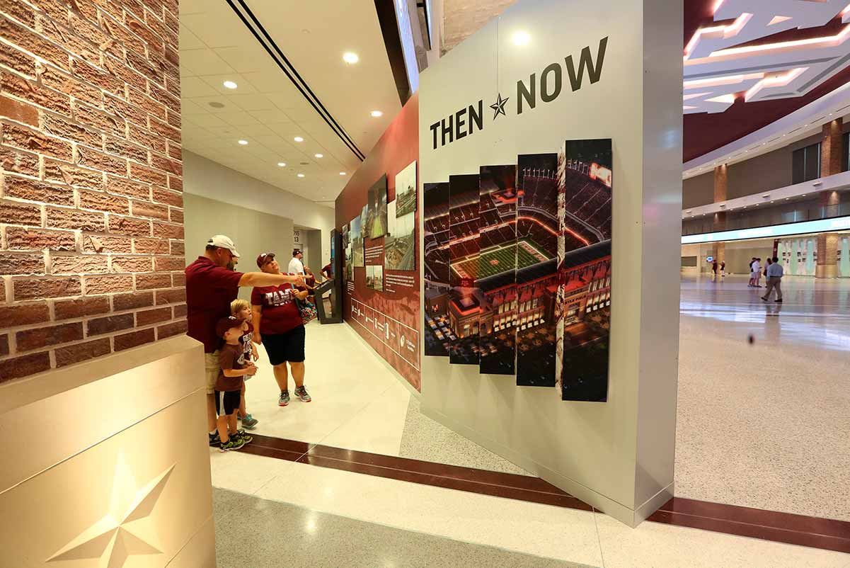 Texas A&M branded environment collegiate sports team