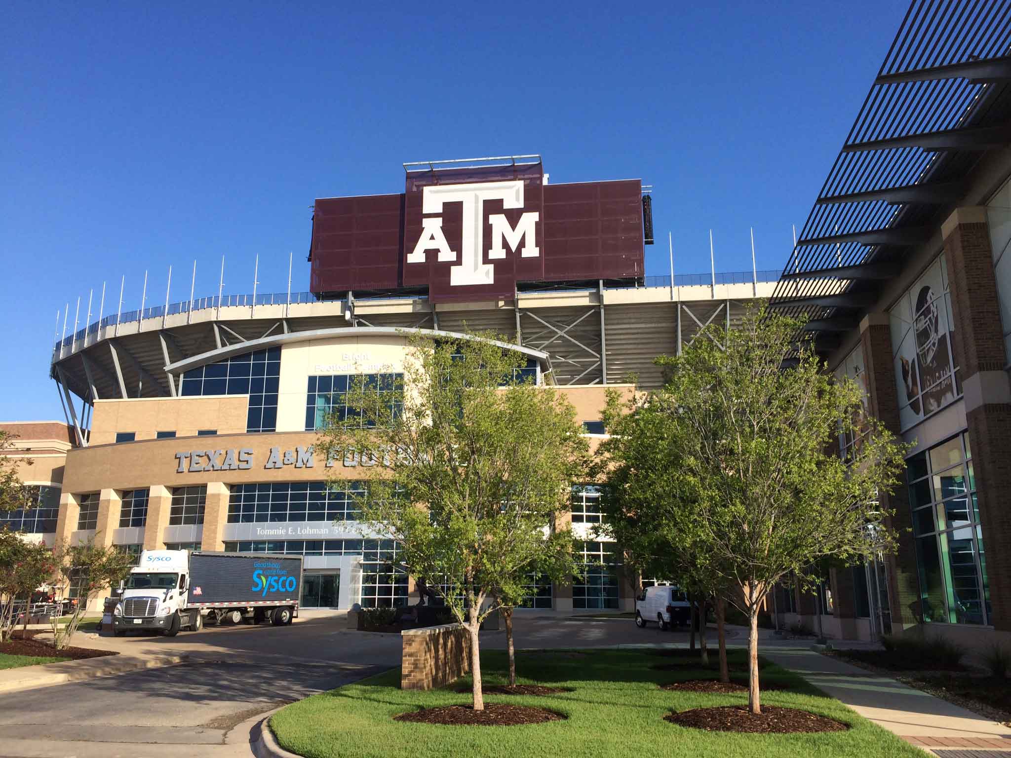 scoreboard mesh printed grand format printing Texas A&M