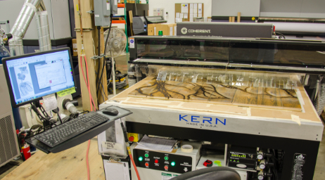 Laser engraving is only one of Rainier Display's manufacturing capabilities