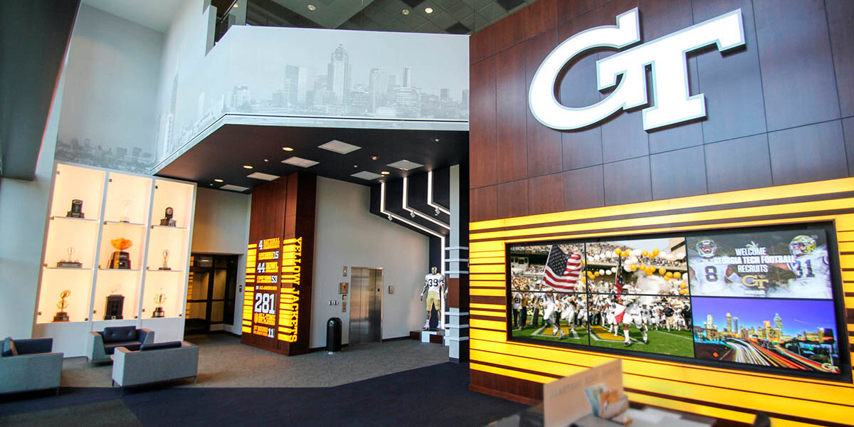 Georgia Tech football lobby lower entrance